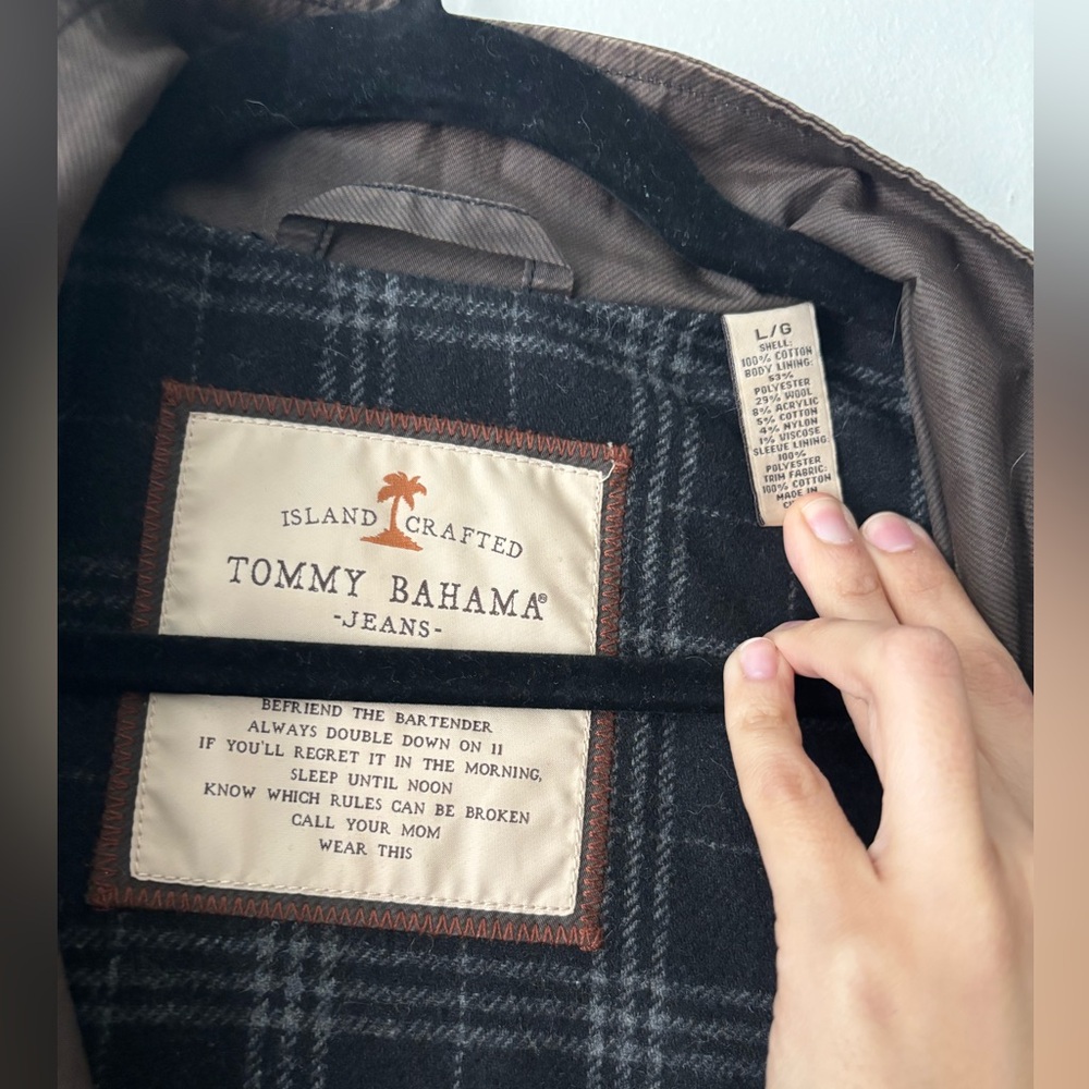 Vintage Streetwear Men Chocolate Brown Preppy Flannel Bomber Barn Jacket Large - Picture 10 of 11